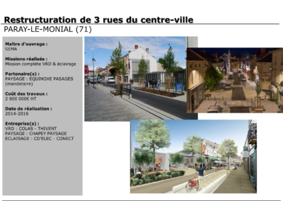 PARAY-LE-MONIAL (71) – RESTRUCTURATION DE 3 RUES DU CENTRE-VILLE
