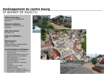 ST-BONNET-DE-JOUX (71) – RESTRUCTURATION DU CENTRE-BOURG