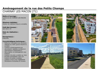 CHARNAY-LES-MÂCON (71) – AMÉNAGEMENT DE LA RUE DES PETITS CHAMPS