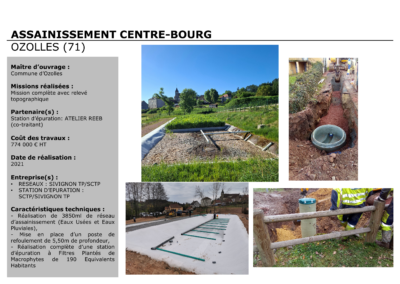 OZOLLES (71) – ASSAINISSEMENT CENTRE-BOURG