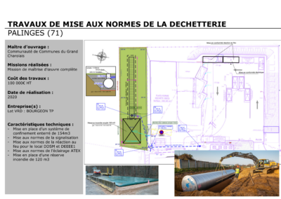 PALINGES (71) – TRAVAUX DE MISE AUX NORMES DE LA DECHETTERIE