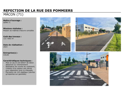 MÂCON (71) – REFECTION DE LA RUE DES POMMIERS