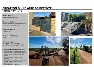 FONTENAY (71) – CRÉATION D&rsquo;UNE AIRE DE DÉTENTE