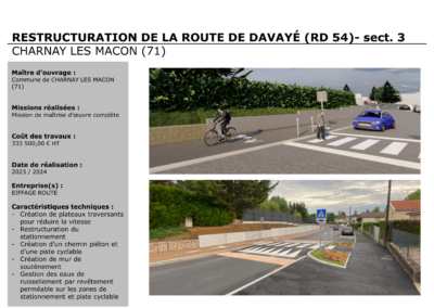 CHARNAY-LES-MÂCON (71) – RESTRUCTURATION DE LA ROUTE DE DAVAYÉ