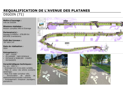 DIGOIN (71) – REQUALIFICATION DE l&rsquo;AVENUE DES PLATANES