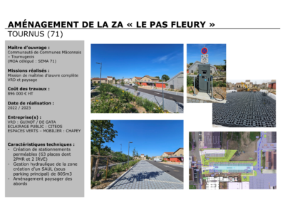 TOURNUS (71) – AMÉNAGEMENT DE LA ZA « LE PAS FLEURY »