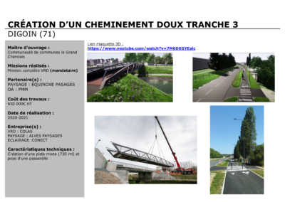 DIGOIN (71) – CRÉATION CHEMINEMENT DOUX – PHASE 2