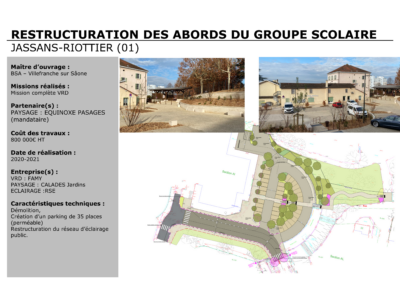 JASSIANS-RIOTTIER (01) – RESTRUCTURATION DES ABORDS DU GROUPE SCOLAIRE